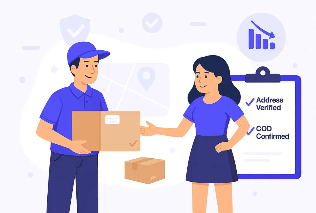 Illustration of an operations team reviewing weekly return-to-origin rates to bring them down